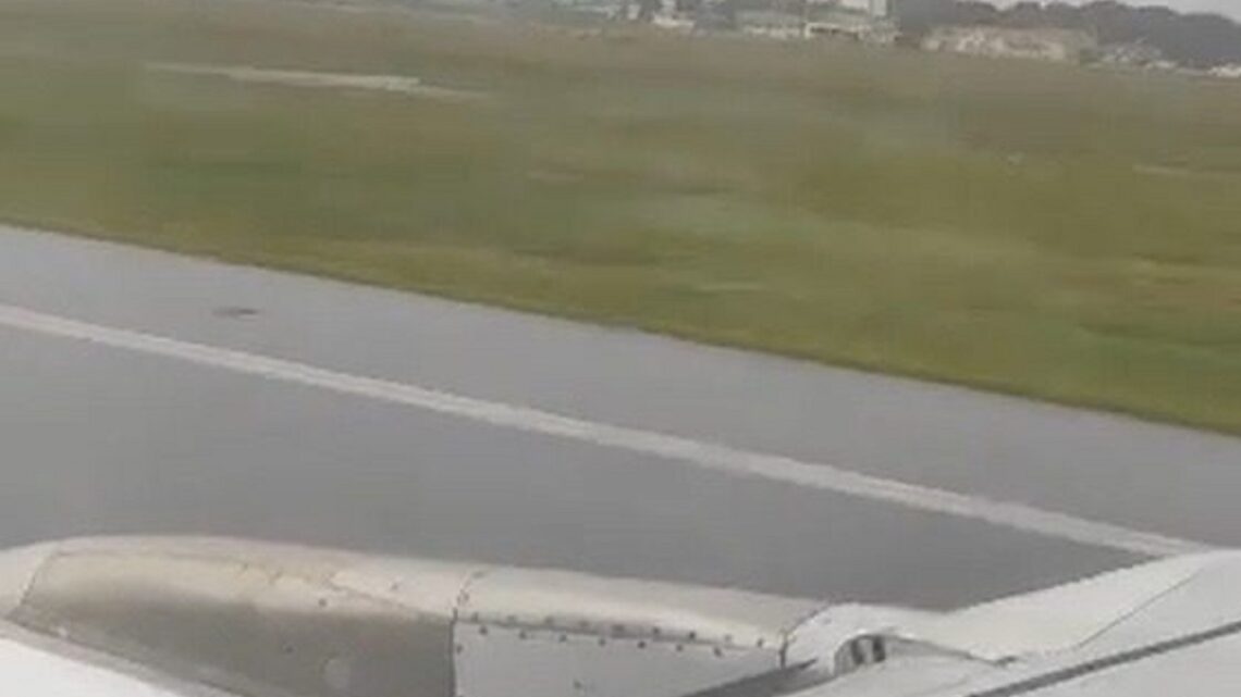 Vídeo mostra desespero de passageiros durante derrapagem de avião no aeroporto de Florianópolis