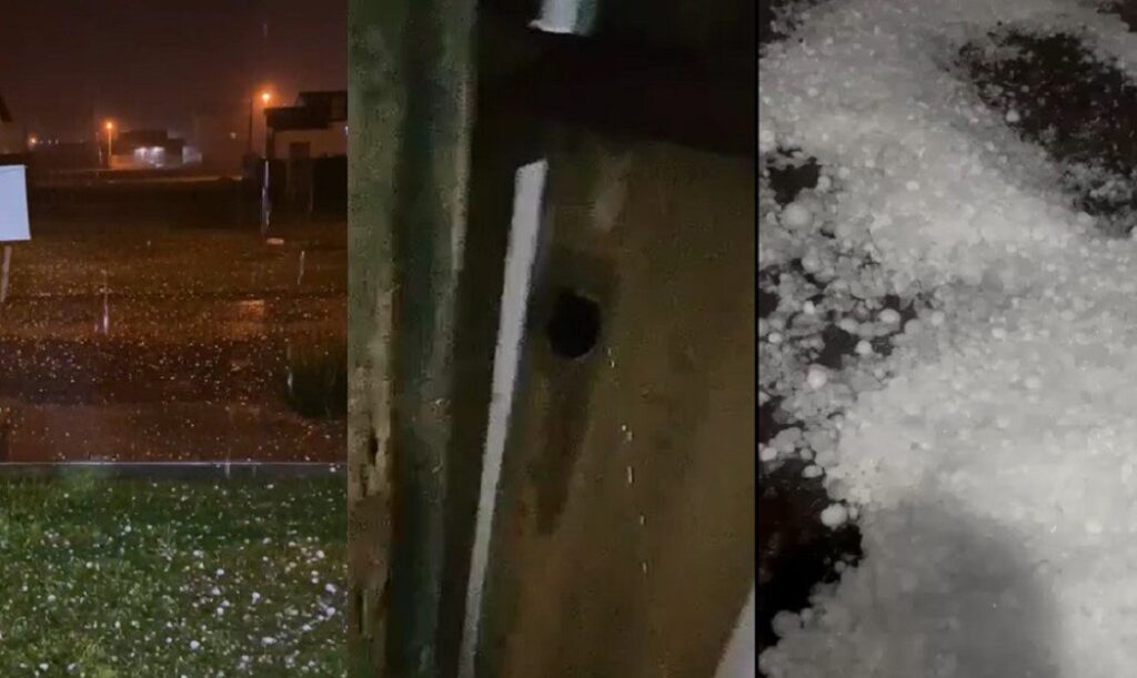 Mais de 100 casas ficam destelhadas após tempestade de granizo em Balneário Gaivota