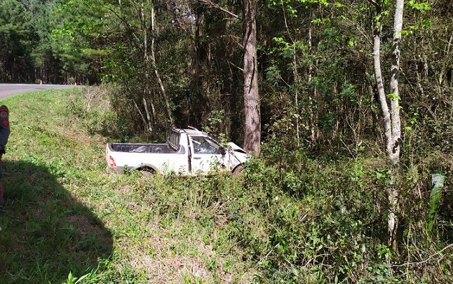 Idoso morre ao sair da pista e colidir veículo em árvore no Oeste
