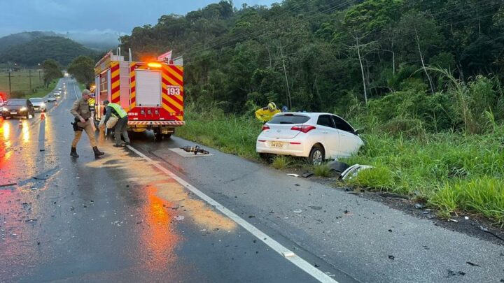 Imagens: um homem perde a vida em trágico acidente na SC-410