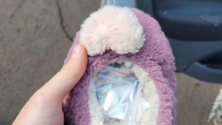 Mulher é flagrada e presa com drogas escondidas em pantufa infantil em Chapecó