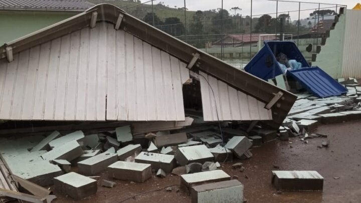 Tornado pode ter causado estragos em cidade da Serra Catarinense; veja imagens