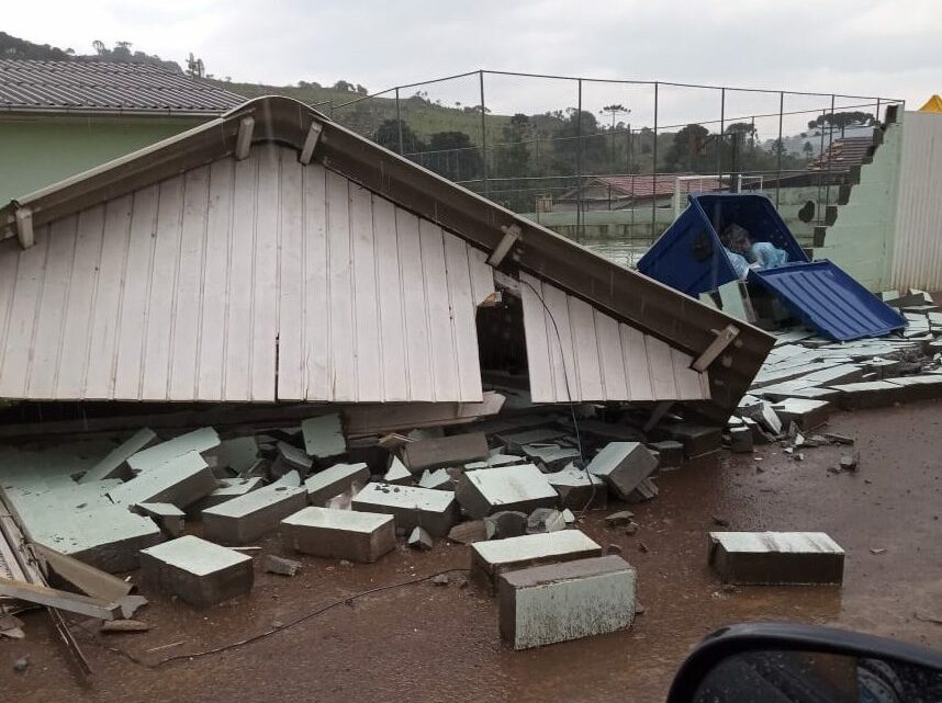 Tornado pode ter causado estragos em cidade da Serra Catarinense; veja imagens