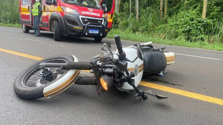 Motociclista morre em acidente de trânsito na BR-282 em Nova Erechim