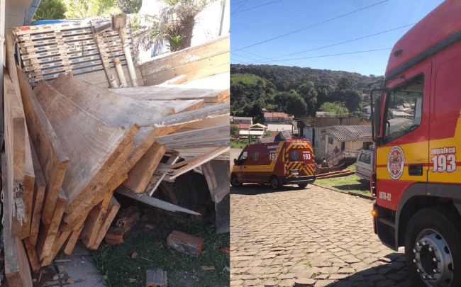 Trabalhador é atingido pela carga do próprio caminhão em SC