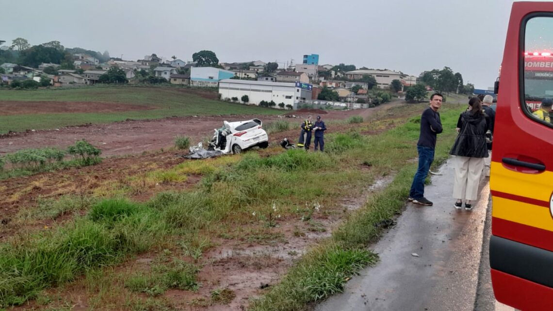 Vídeo: grave acidente mata mãe e bebê de 11 meses na BR 282 em Xaxim