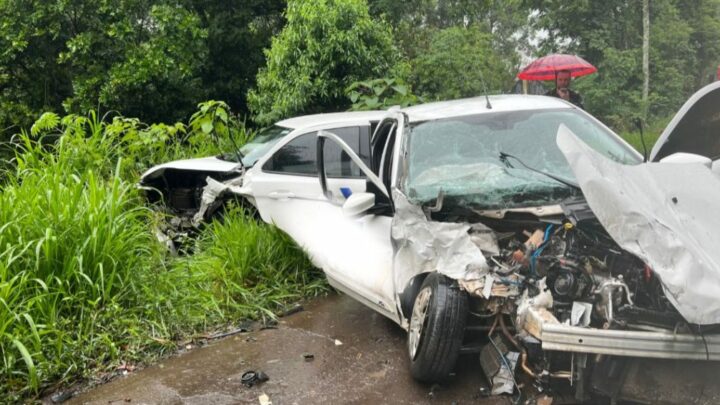 Colisão entre veículos deixa uma pessoa ferida na SC-283 entre Chapecó e Seara