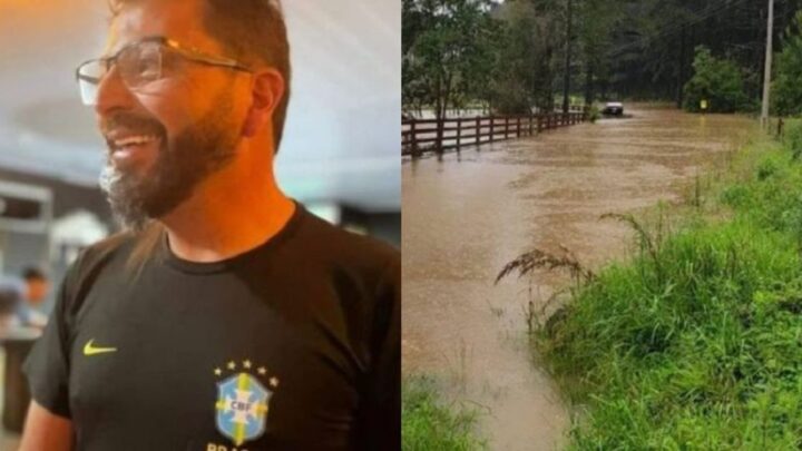 Carro capota e homem é encontrado morto em área alagada na Serra catarinense