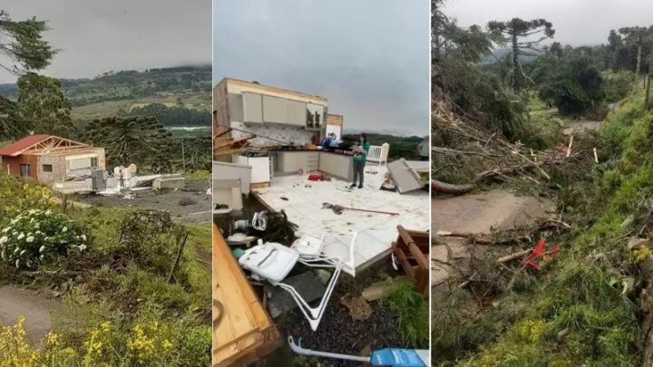 Cidade de SC foi atingida por tornado, afirma meteorologista