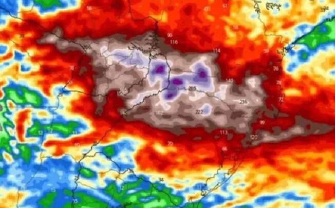 Regiões de SC podem registrar até 300 mm de chuva nesta semana; veja quais
