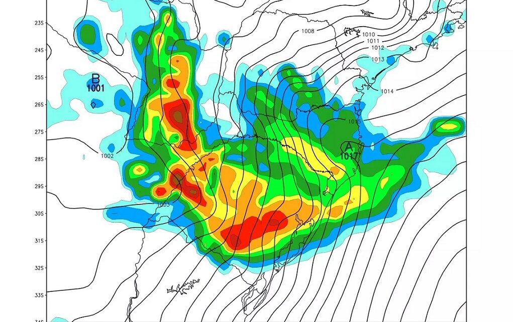 “Racha térmico” incomum trará mais chuvas e tempestades a Santa Catarina e Rio Grande do Sul