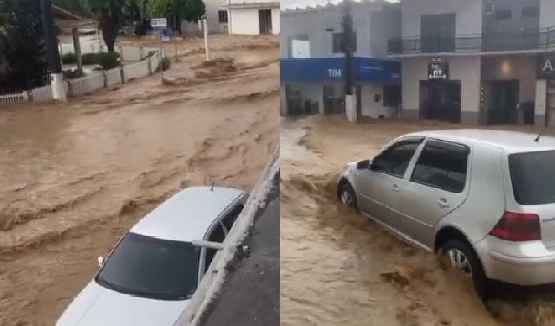 Pequena cidade de SC registra enxurrada e fica debaixo d’água: “Desesperador”