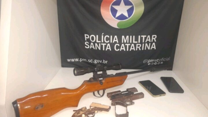 Polícia prende dois irmãos por posse ilegal de arma de fogo em Concórdia