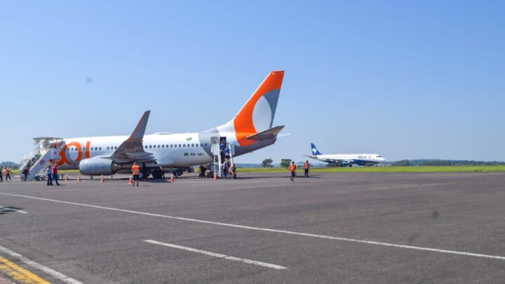 Aeroporto de Chapecó atinge marca de 600 mil passageiros atendidos em um único ano
