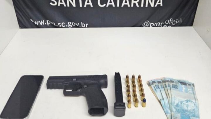 PM prende homens com arma turca no Oeste de SC