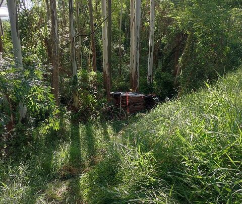 Motorista morre após carro capotar em ribanceira em Itá