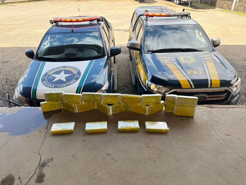 Receita Federal e PRF apreendem 21 kg de cocaína em transportadora