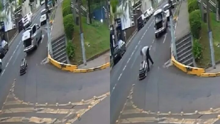 Vídeo: caixão cai de porta-malas de carro funerário em SC