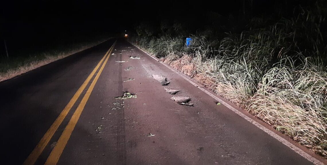 Motociclista fica ferido ao sofrer queda em tentativa de desviar buracos na SC-283