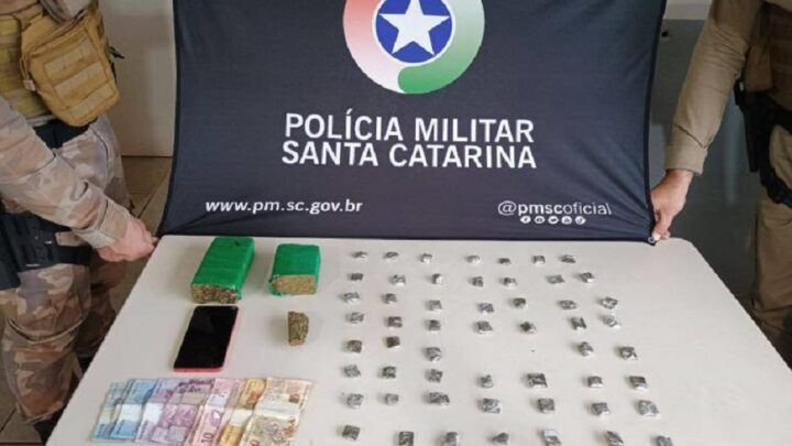 Homem é preso por tráfico de drogas no bairro Universitário em Chapecó