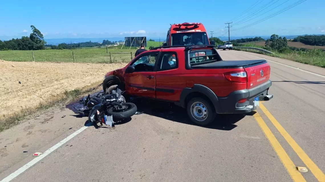 Grave acidente em rodovia deixa um motociclista morto em Ituporanga
