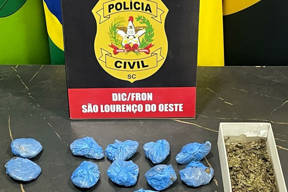 Polícia Civil prende homem em flagrante pelo crime de tráfico de drogas em São Lourenço do Oeste