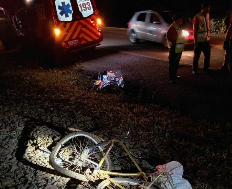 Ciclista é morto por atropelamento na SC-163 em Itapiranga