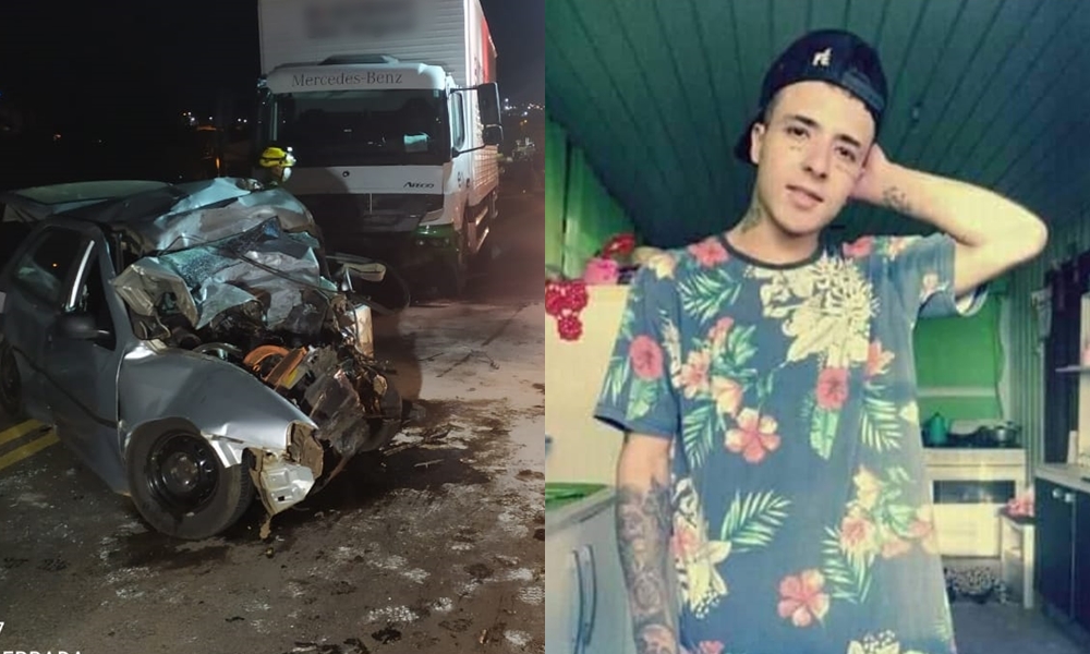 Jovem de 23 anos morre após colisão entre carro e caminhão em Ponte Serrada