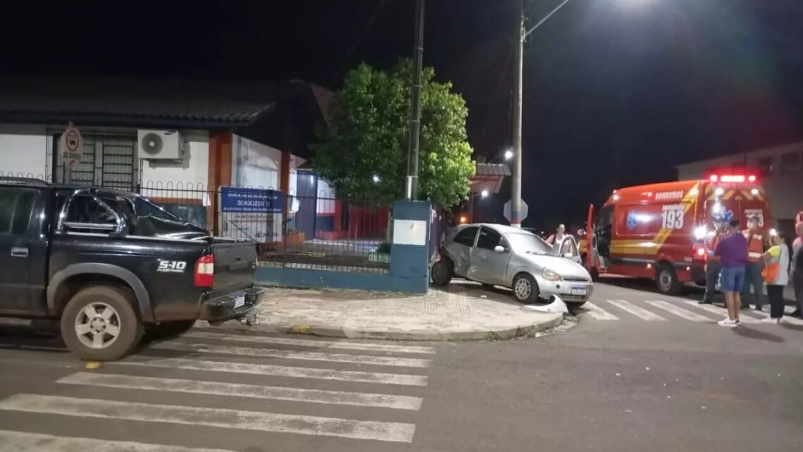 Acidente entre dois carros deixa três mulheres feridas em Cunha Porã