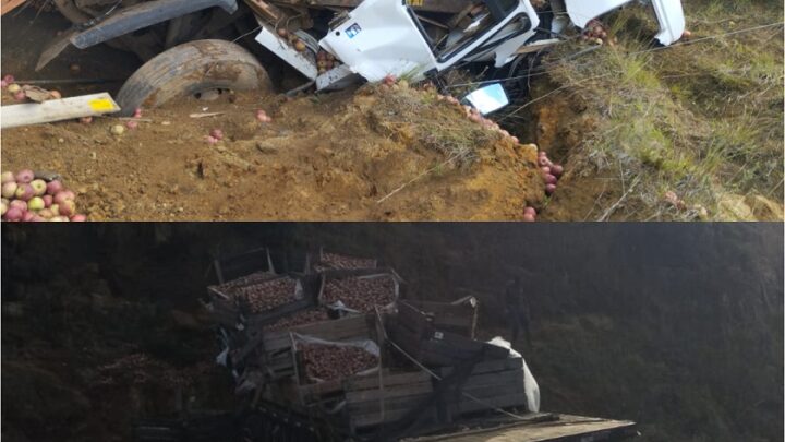 Caminhoneiro morre em acidente após veículo sair da pista e colidir em barranco em Painel
