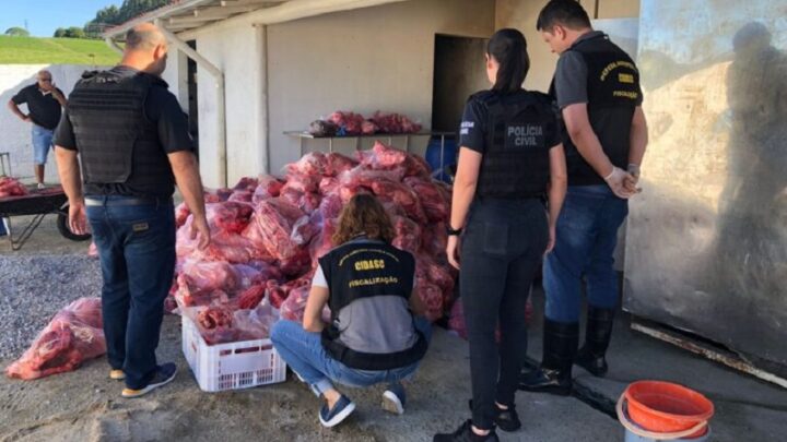 Polícia Civil e Cidasc deflagram operação e apreendem cerca de três toneladas de carnes suínas em SC