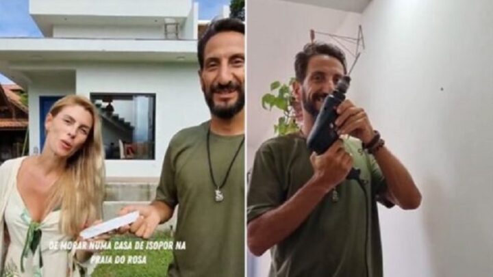 Casal de SC viraliza após construir casa de isopor