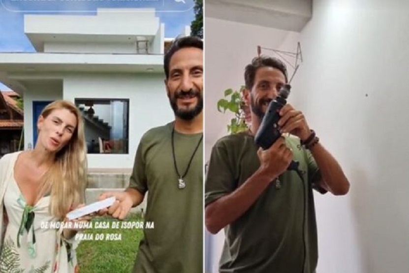 Casal de SC viraliza após construir casa de isopor