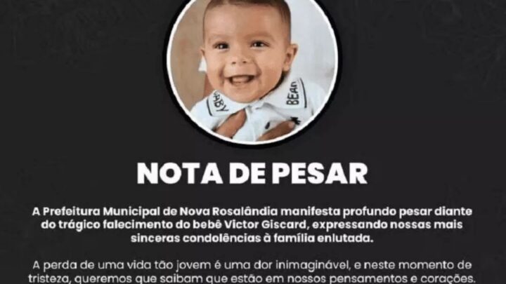 Bebê morre atropelado pelo pai na garagem de casa