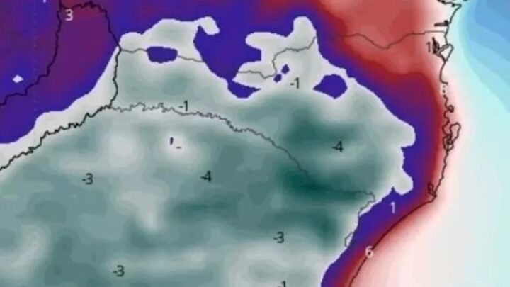 Massa de ar polar traz 1º frio intenso do ano para SC; confira