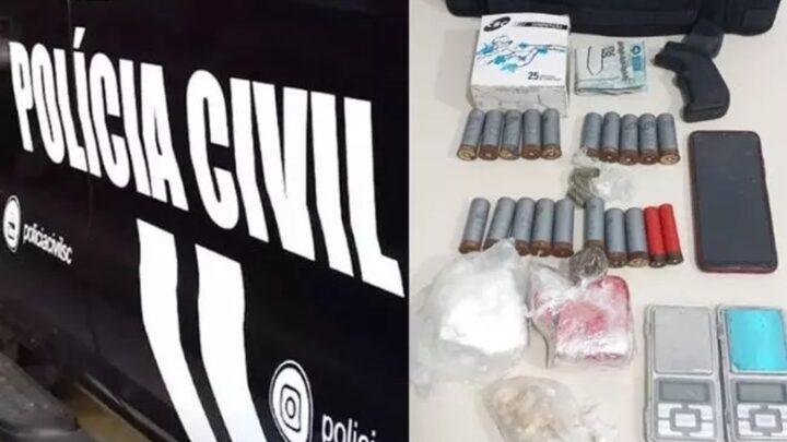 Mulher denuncia violência doméstica e homem é preso com munições e drogas em SC