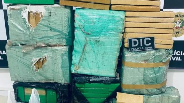 200 kg de maconha são apreendidos em SC