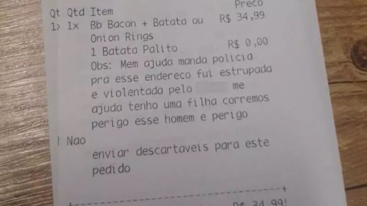 Mulher usa iFood para pedir ajuda após ser mantida em cárcere privado