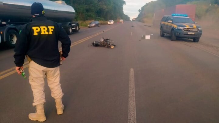 Motociclista morre ao colidir contra automóvel na BR-282