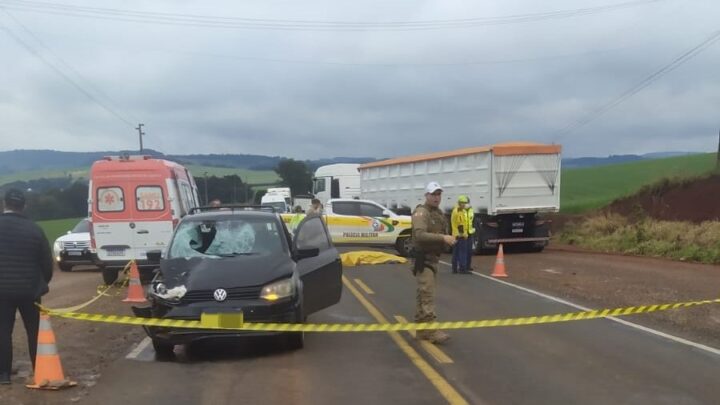 Pedestre morre ao ser atropelado por carro no Oeste de SC