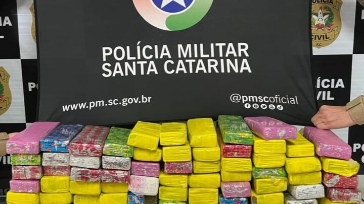 Mulher de 36 anos é presa com quase 67 quilos de maconha em Xaxim