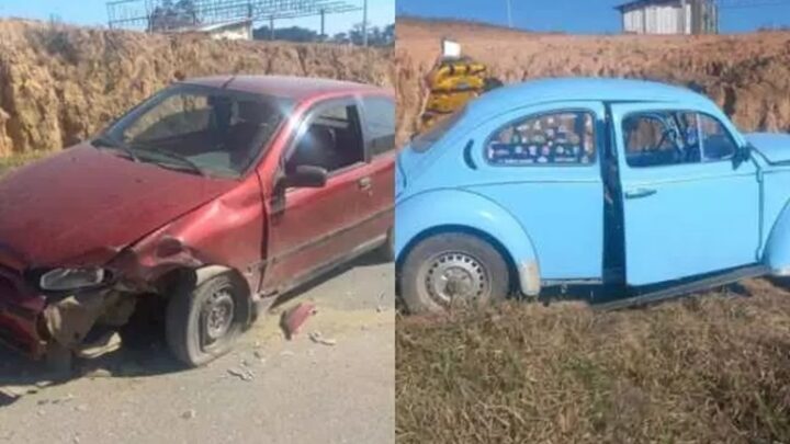 Mulher é arremessada para fora de carro em acidente no Norte de SC