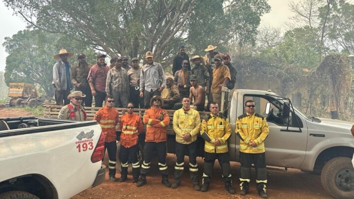 Em meio ao combate às chamas no Mato Grosso, bombeiros catarinenses resgatam grupo de brigadistas