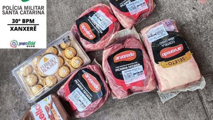 Homem é preso em flagrante por furto de picanha em supermercado em Xanxerê