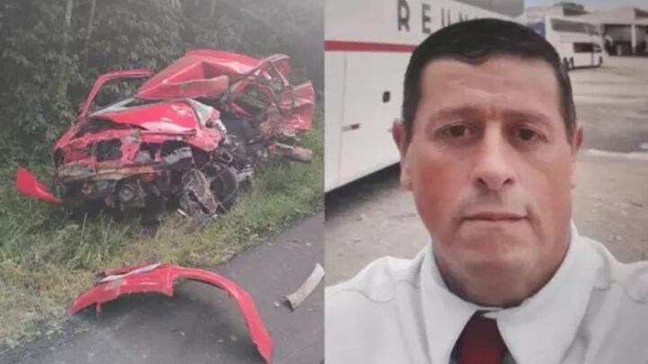 Motorista de ônibus morre em acidente na BR-280 em Irineópolis
