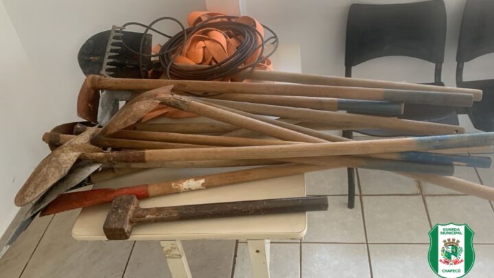 Ferramentas furtadas em obra são recuperadas pela Guarda Municipal