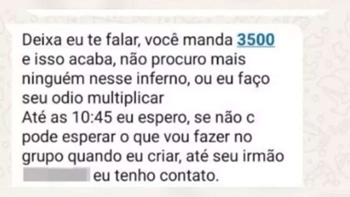 Jovem é presa ao chantagear e receber R$ 50 mil para não expor traição