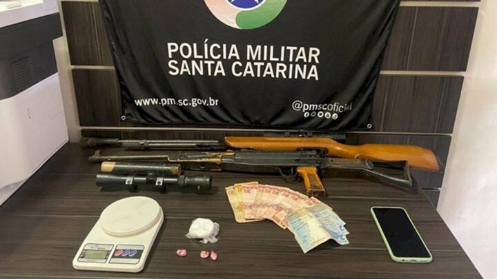 Drogas, armas de fogo e animais silvestres são apreendidos no Extremo-Oeste catarinense