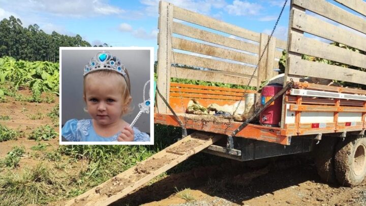 Menina de 2 anos morre ao ser atropelada por trator em SC