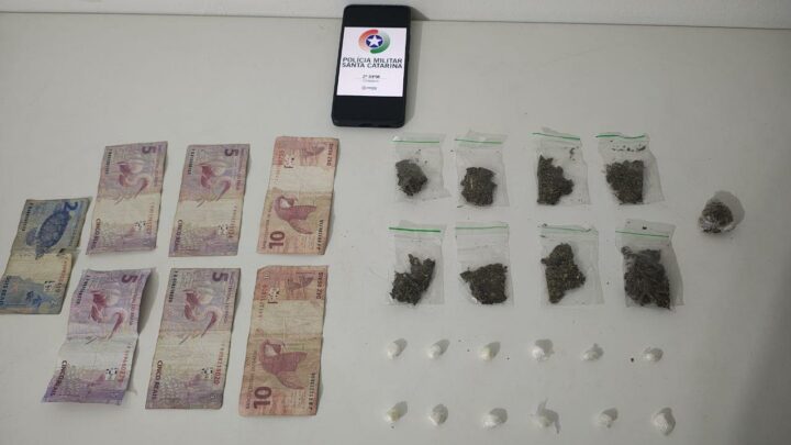 Polícia Militar de Chapecó realiza prisão por tráfico de drogas no bairro Bom Pastor